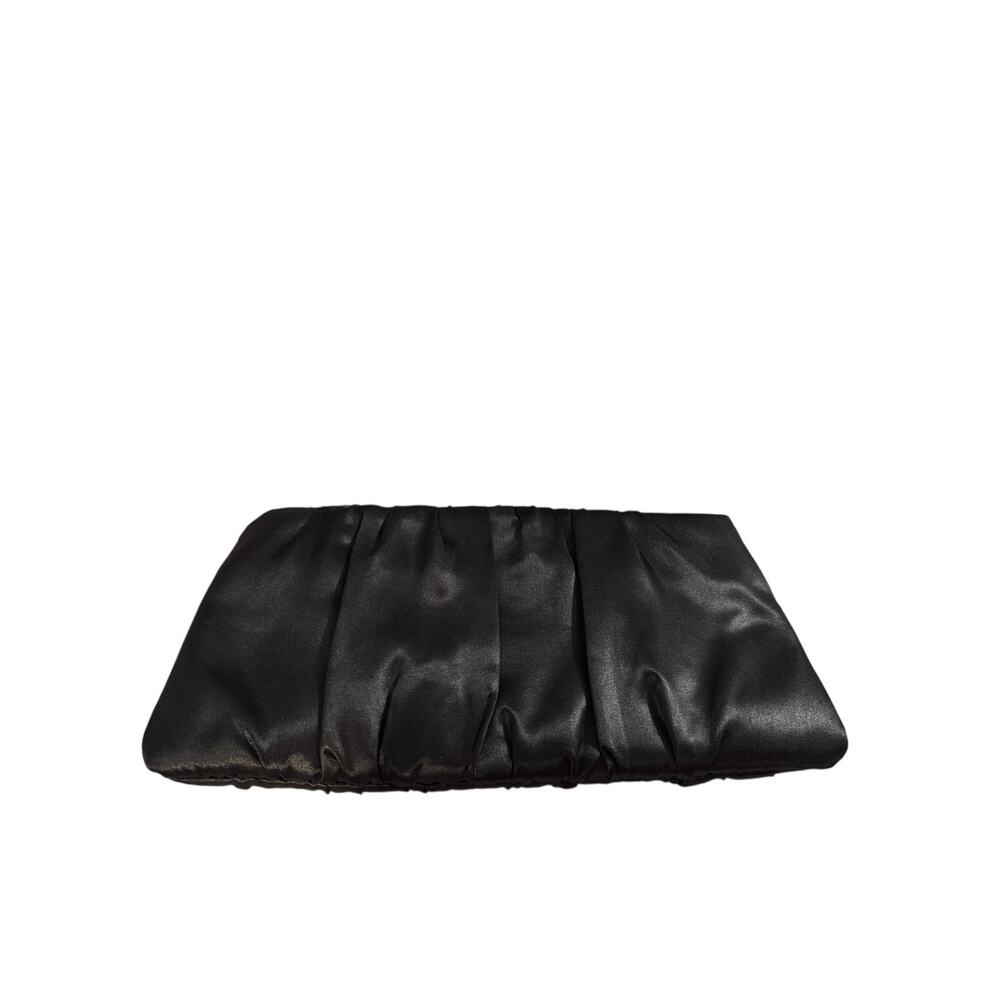 Steve Madden Black Satin Clutch Bag